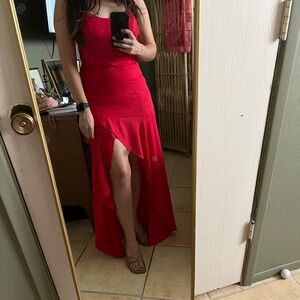 Red Lulus gown